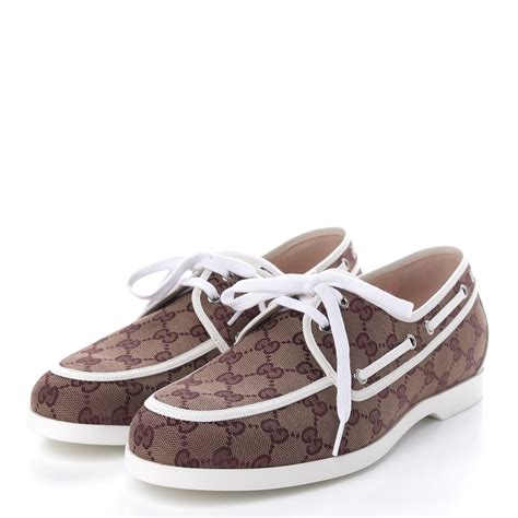 men's gucci boat shoes|gucci canvas boat shoes.